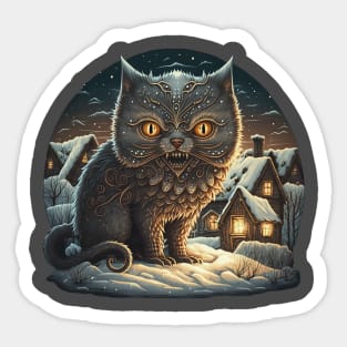 All Hail the Yule Cat Sticker